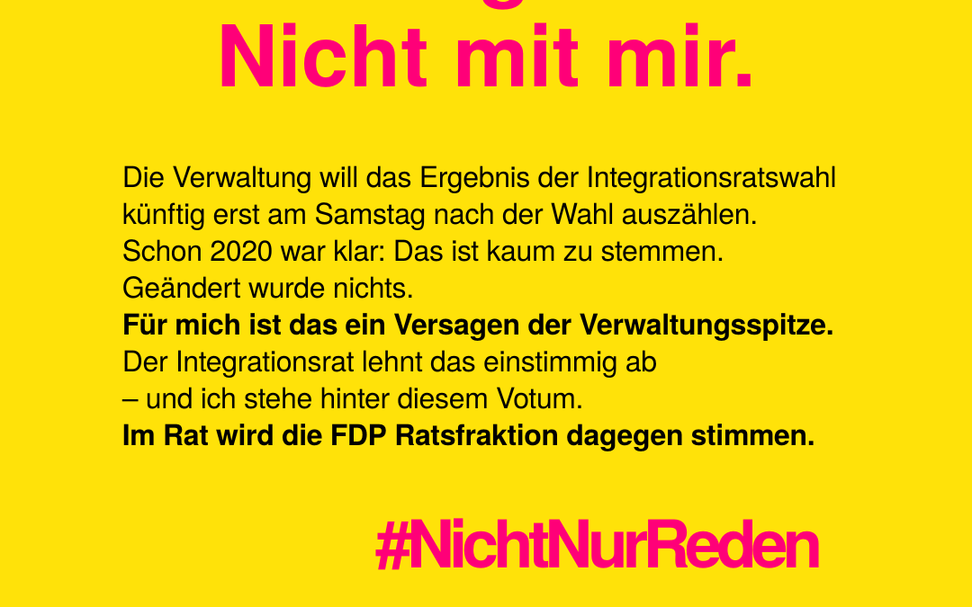 Stimmauszählung verzögern? Nicht mit mir!